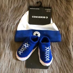 Converse Infant Hat and Booties